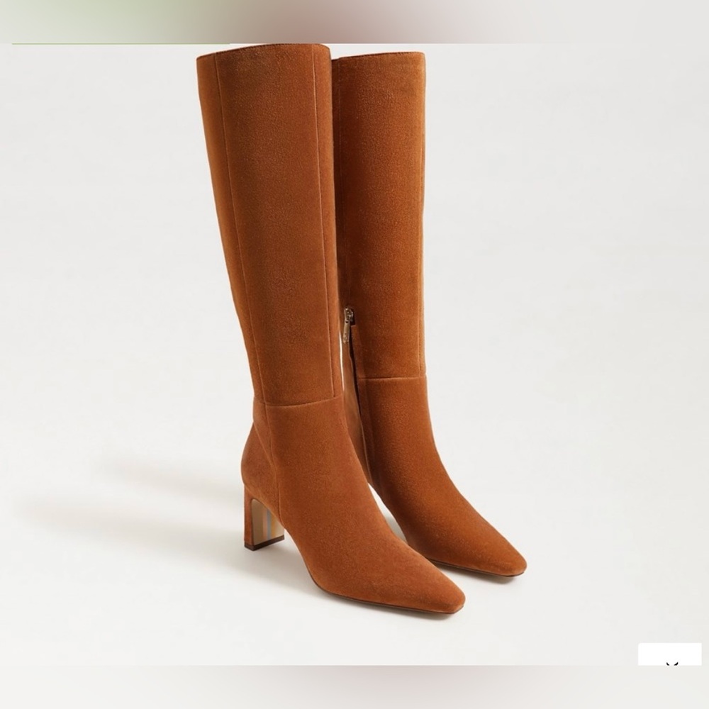 Sam Edelman Sylvia Brown Suede Knee-High Boots Size 9 NWT